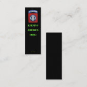 第82空挺部門フラッシュパッチProfile Card スキニー名刺 (正面/裏面)