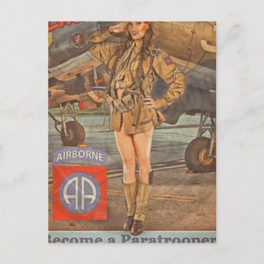 第82空挺部隊に参加 ポストカード (正面)