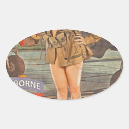 第82空挺部隊に参加 楕円形シール (正面)