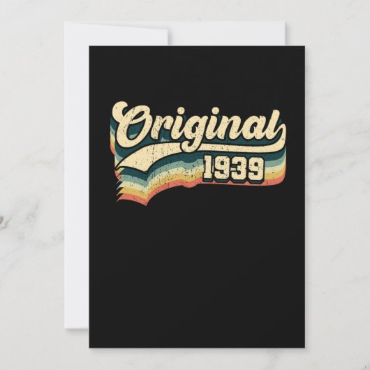 第82誕生日ギフトオリジナル男性生まれ女性1939 招待状 (正面)
