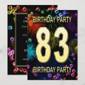 第83回バースデーパーティー招待花火大会 招待状 (正面/裏面)