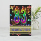 第83回バースデーパーティー招待（バブル付き） 招待状 (スタンド正面)