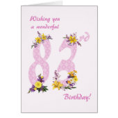 第83誕生日の花飾数 (正面)