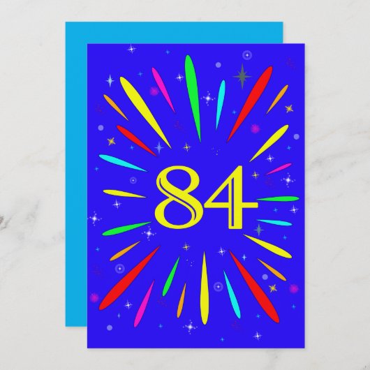 第84回バースデーパーティーの招待状の爆発 招待状 (正面/裏面)