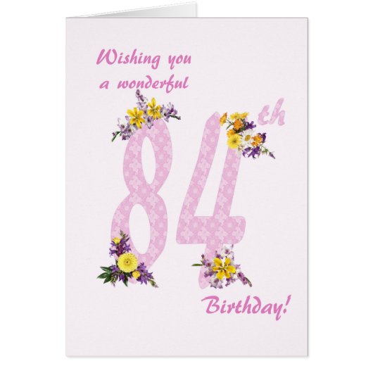 第84誕生日花飾数 (正面)