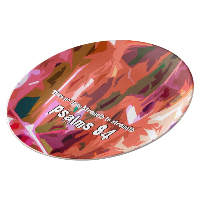 第84賛美歌の章 磁器プレート (横)
