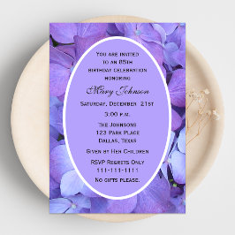 第85回バースデーパーティー招待紫陽花 招待状