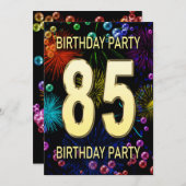 第85回バースデーパーティー招待花火大会 招待状 (正面/裏面)