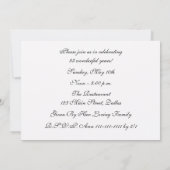 第85回バースデーパーティー招待豪華なフローラ 招待状 (裏面)