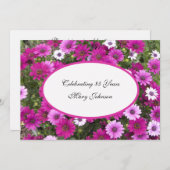 第85回バースデーパーティー招待豪華なフローラ 招待状 (正面/裏面)