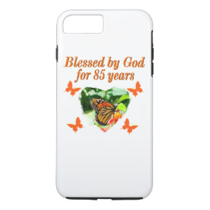 第85回誕生日賛美バイゴッドバタフライデザイン iPhone 8 PLUS/7 PLUSケース