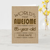 第85回誕生祝い・ワ最高のールド・ファブ カード (黄色い花)