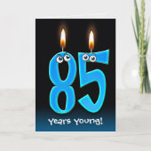 第85誕生日ろうそく目玉 カード (正面)
