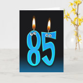 第85誕生日キャンドル カード (黄色い花)