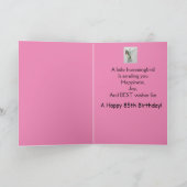 第85誕生日ハエレガントミングバードグリーティングカード カード (内部)