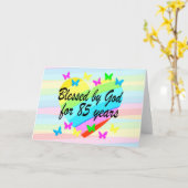 第85誕生日恵み及び祈りの言葉グリーティングカード カード (黄色い花)