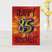 第85誕生日花火 カード (黄色い花)