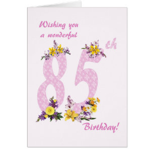 第85誕生日花飾数