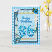 第86誕生日スクラップブック効果付き カード (黄色い花)