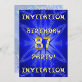 第87回誕生日パーティーの招待状 招待状 (正面/裏面)