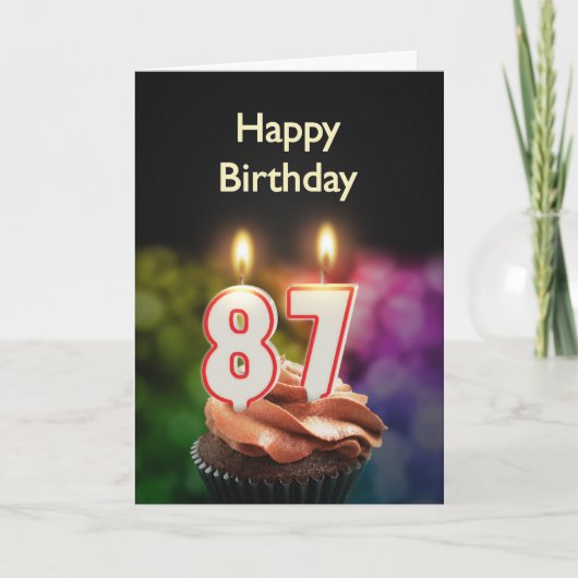第87誕生日カード(ろうそく) カード (正面)