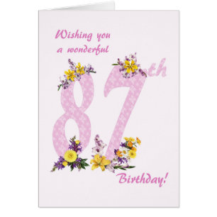 第87誕生日花飾数