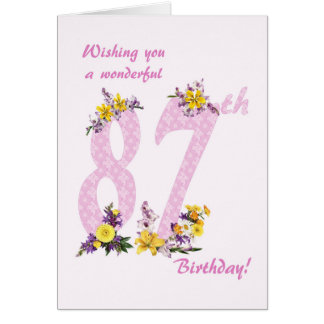 第87誕生日花飾数