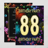 第88回バースデーパーティー招待花火大会 招待状 (正面/裏面)