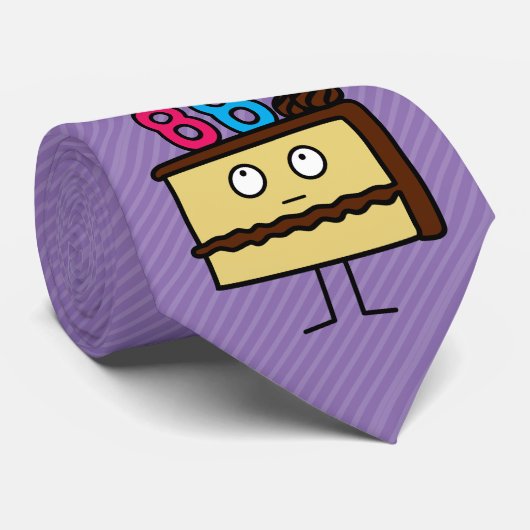 第88蝋燭が付いているお誕生日ケーキ ネクタイ (ロール)