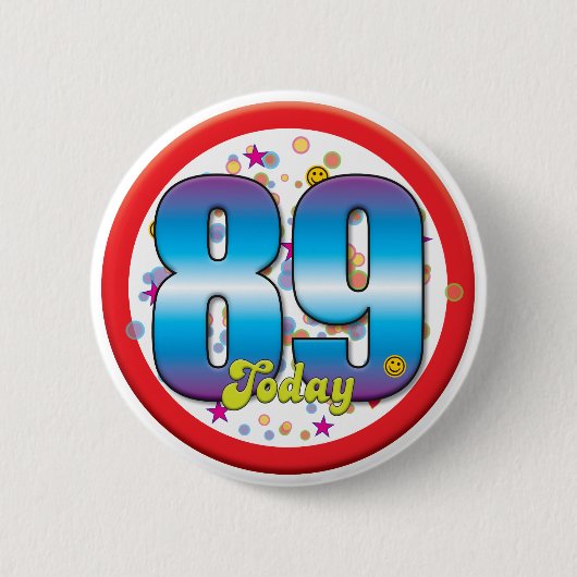 第89今日誕生日v2 缶バッジ (正面)