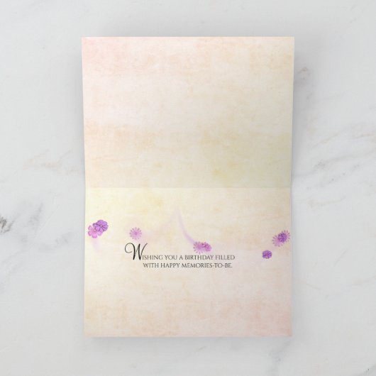 第89誕生日ピンクの蘭を窓に カード (内部)