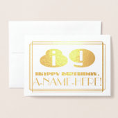 第89誕生日名前+アールデコの検索"89" 箔カード (封筒付き正面)