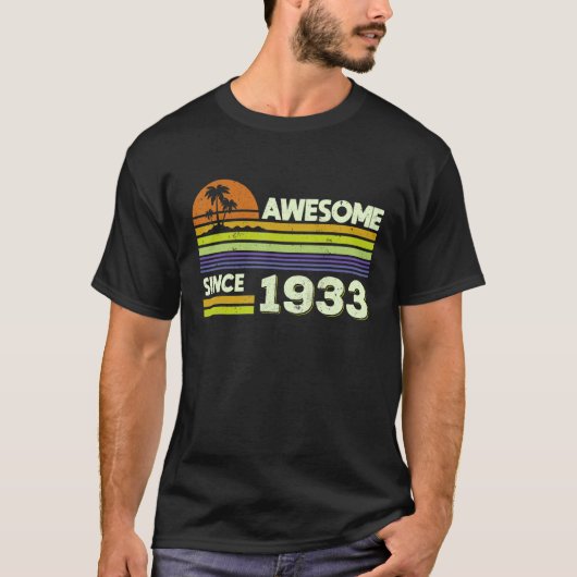 第89誕生日女子1933 89素晴らし年以来 Tシャツ (正面)