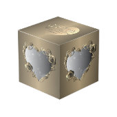 第8・19位の銅/第21位の真鍮バラハート4枚 フォトキューブ (正面アングル)