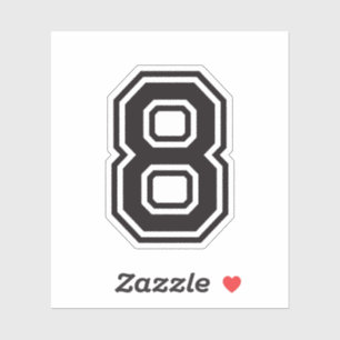 第8 8つのスポーツの大学フォント シール