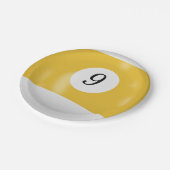 第9ビリヤード球 ペーパープレート (アングル)