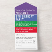 第9回バースデーパーティー全て一招待状 オールインワン招待状 (内側)