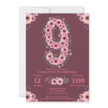 第9回ビッグ誕生日ガールピンク花緑