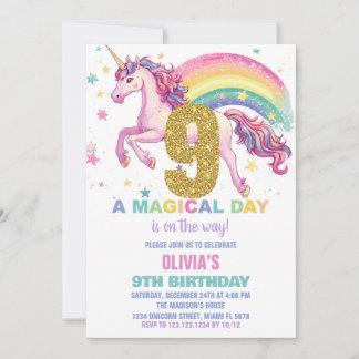 第9回ユニコーン誕生日招待状 招待状