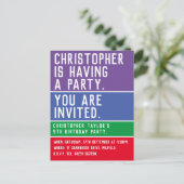 第9回誕生日パーティーへの招待 インビテーションポストカード (スタンド正面)