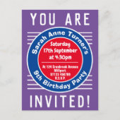 第9回誕生日パーティーへの招待 インビテーションポストカード (正面)