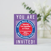 第9回誕生日パーティーへの招待 インビテーションポストカード (スタンド正面)