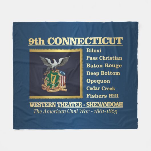 第9期コネチカット歩兵(BH) フリースブランケット (正面(横))