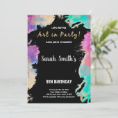 第9期黒紫絵を描誕生日招待状 招待状 (スタンド正面)