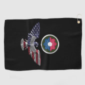 第9歩兵師団イーグル退役軍人 ゴルフタオル (横)