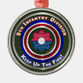 第9歩兵師団記念クリスマス メタルオーナメント (正面)