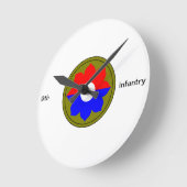 第9歩兵時計 ラウンド壁時計 (傾斜)