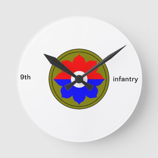 第9歩兵時計 ラウンド壁時計 (正面)