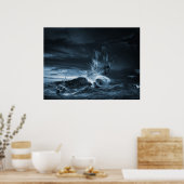 第9波のリメイク、デジタルアートワーク ポスター (キッチン)