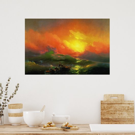 第9波(イヴァン・アイヴァゾフスキー) ポスター (キッチン)